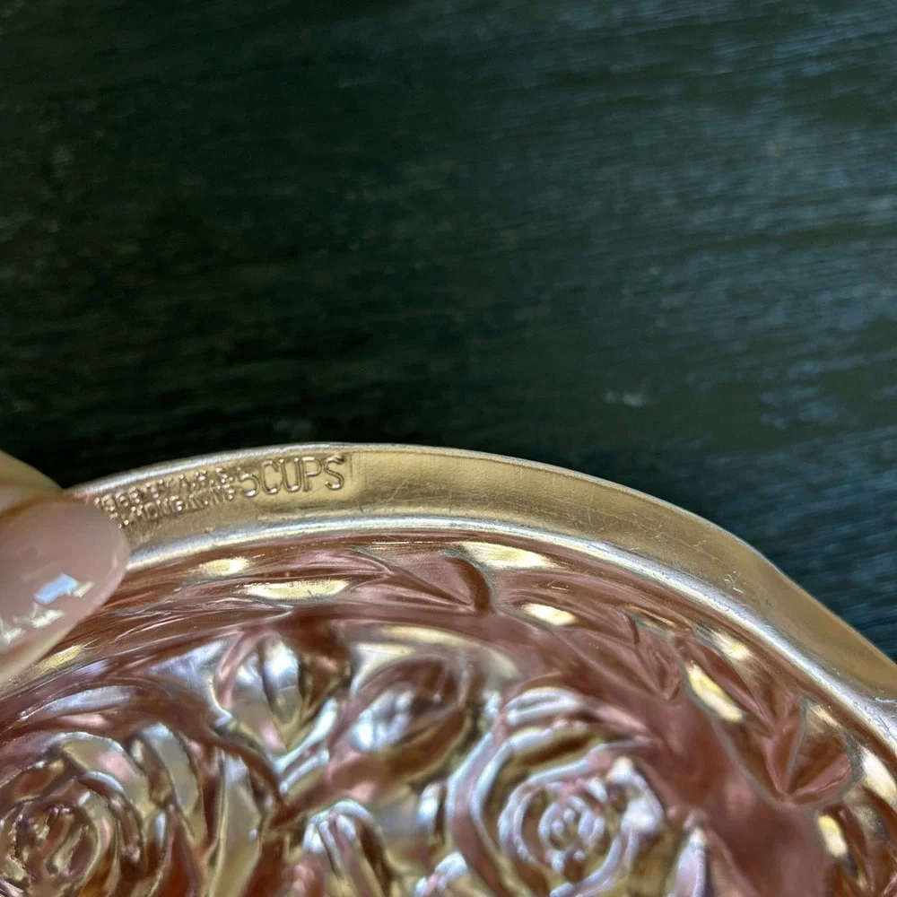 Vintage 1963 Jello Mold Copper Tone Rose Floral Bundt Cake – 5 Cups St. Louis MO